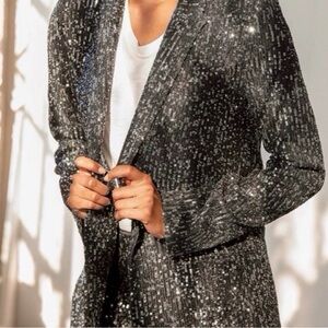 NWT Lulus silver sequin blazer 🪩 ✨